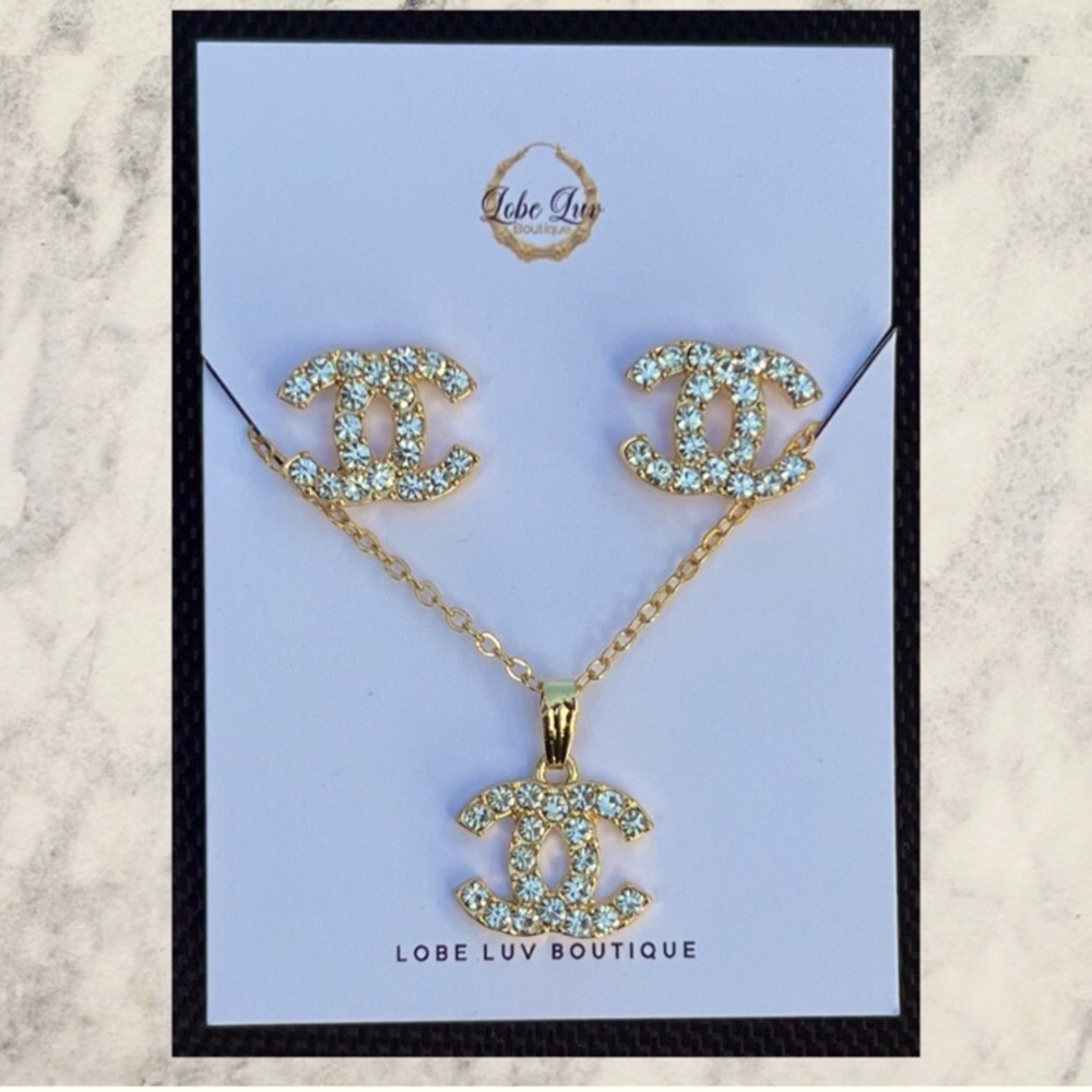 Chanel Earrings and Necklace